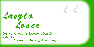 laszlo loser business card