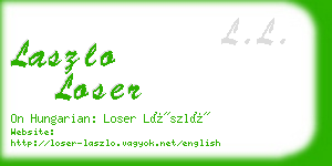 laszlo loser business card